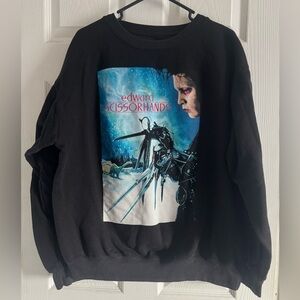 Edward Scissorhand I Am Not Complete Unisex Size XL Black Crewneck Grunge
